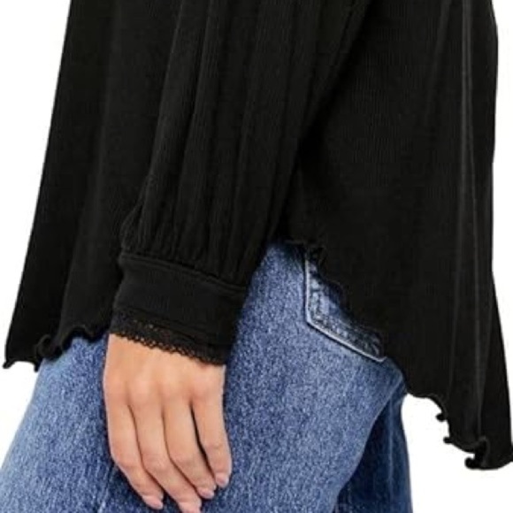 Free People Shimmy Shake Top in Black size Small NWT - Picture 5 of 9